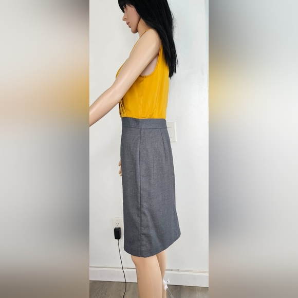 Banana Republic Mustard and Gray Dress Size 8 - Picture 3 of 11